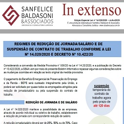 Comentários à Lei nº 14020/20 - Redução salário/jornada e Suspensão do Contrato de Trabalho